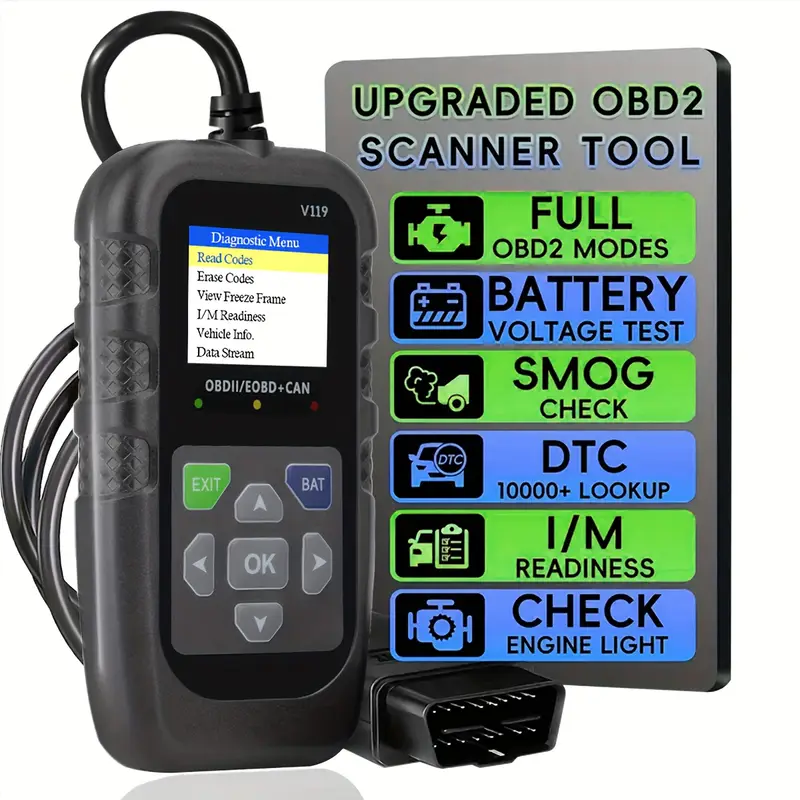 Logic Analyzer Usb - V119 OBD2スキャナーコードリーダー USB給電 車両診断ツール EOBD CAN