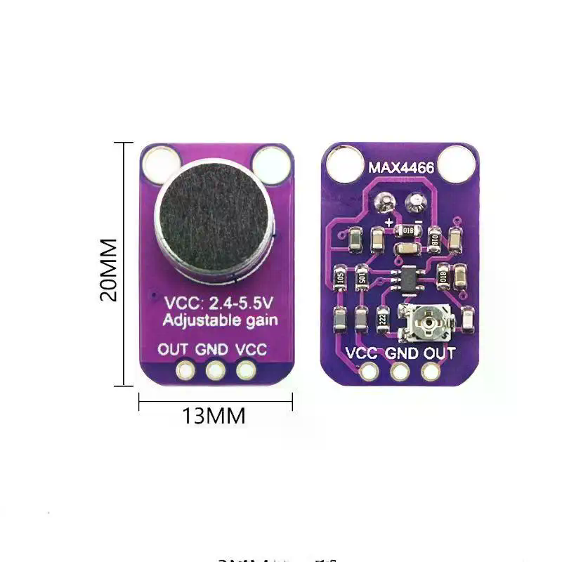 MAX4466マイクAGCアンプボード、GY-MAX4466 - Diy Audio Electronics Kit のレビューと価格