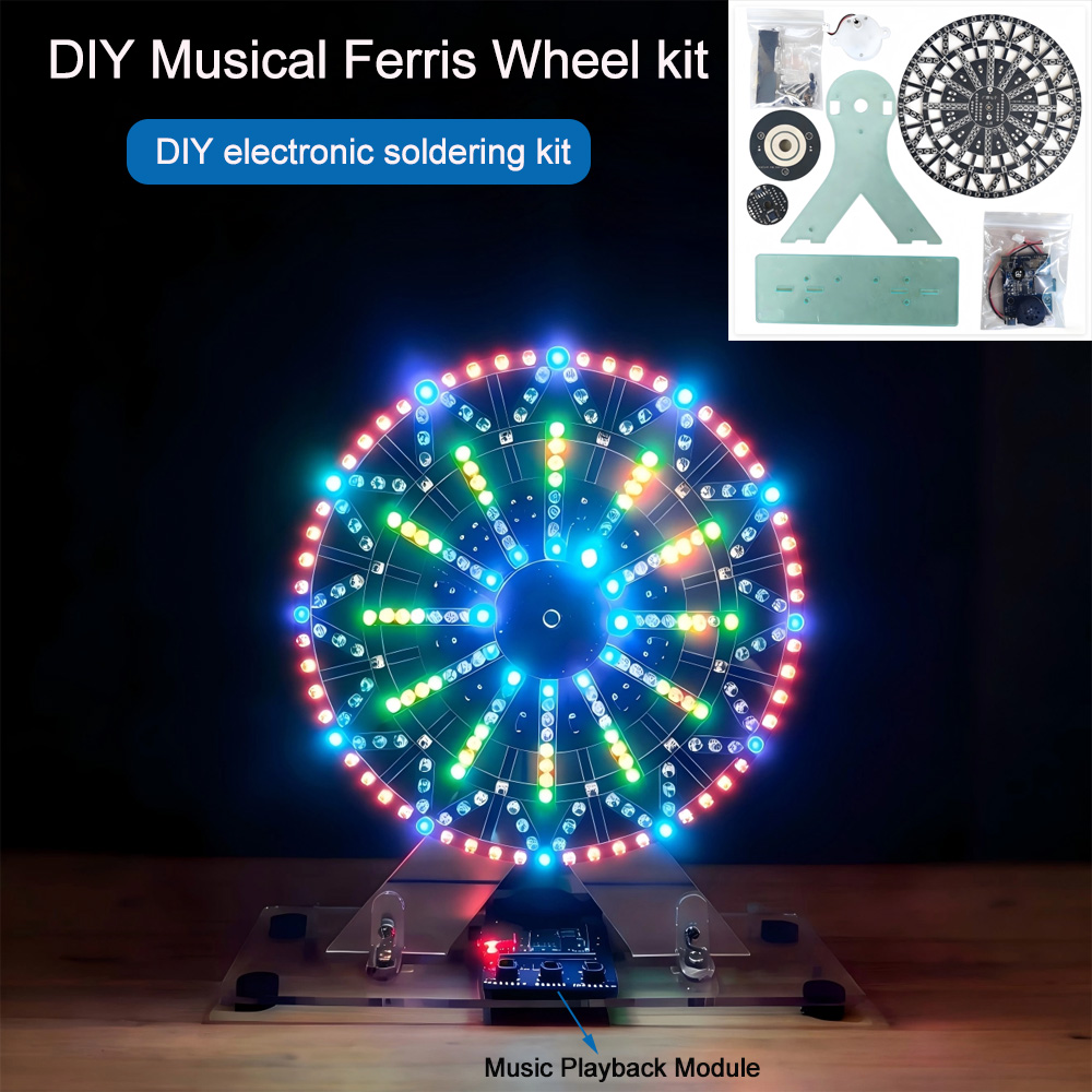 DIY電子キット LEDライト付きミュージカル観覧車 DIY - Diy Electronics Project Kit のレビューと価格