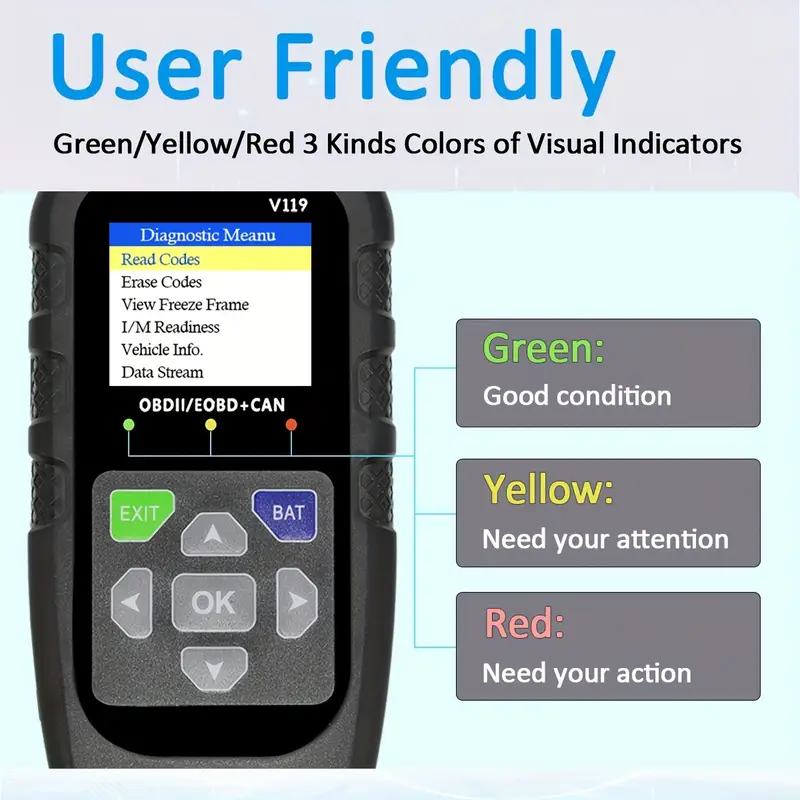 V119 OBD2スキャナーコードリーダー USB給電 車両 - Logic Analyzer Usb のレビューと価格